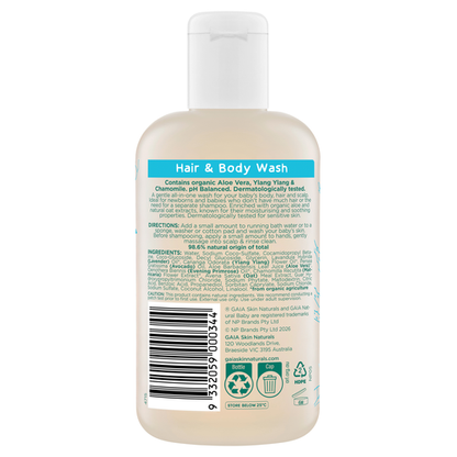 Gaia Natural Baby Hair & Body Wash 200ml