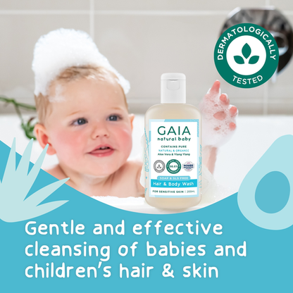 Gaia Natural Baby Hair & Body Wash 200ml