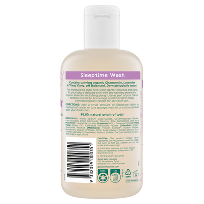 Gaia Natural Baby Sleeptime Bath Wash 250ml