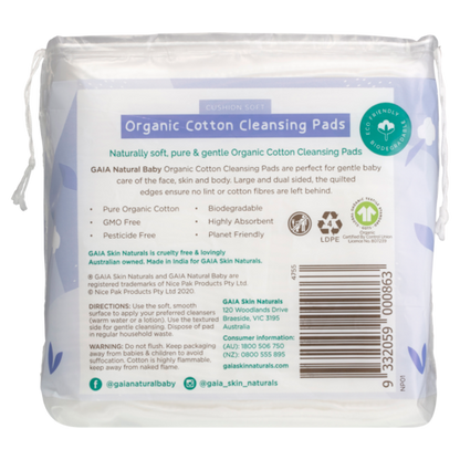 Gaia Natural Baby Organic Cotton Cleansing Pads