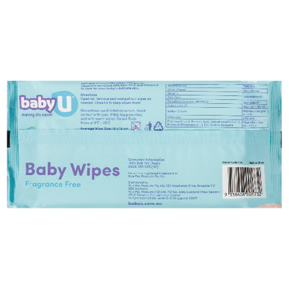 Baby U Baby Wipes Fragrant Free