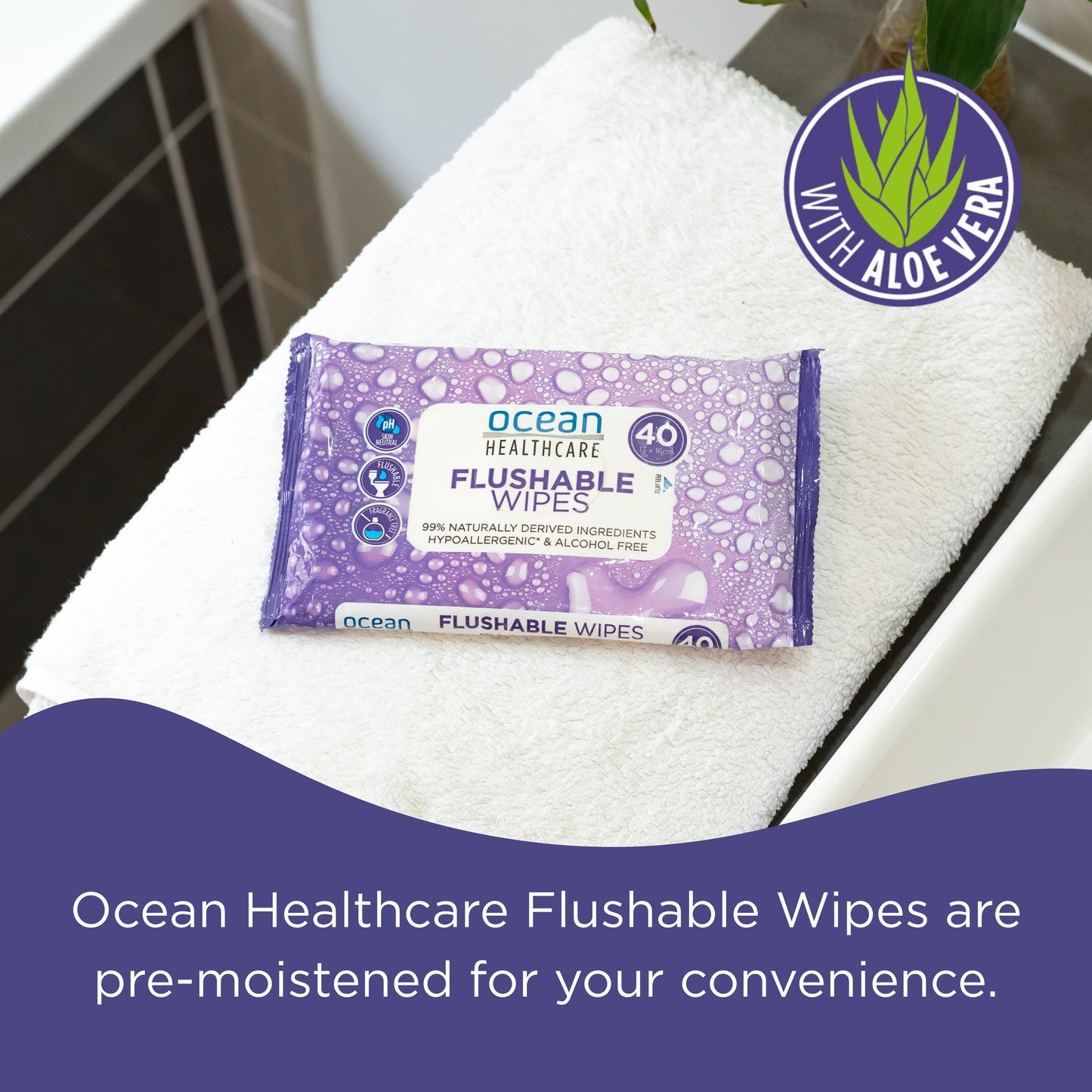 Ocean Healthcare Flushable Wipes
