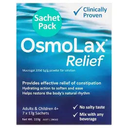 Osmolax Constipation Relief Travel Sachets 19gm
