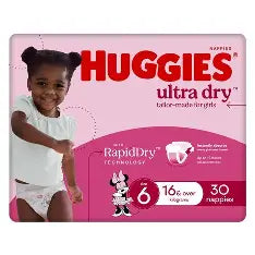 Huggies Ultra Dry Nappies Junior Size 6 Girl 16kg+