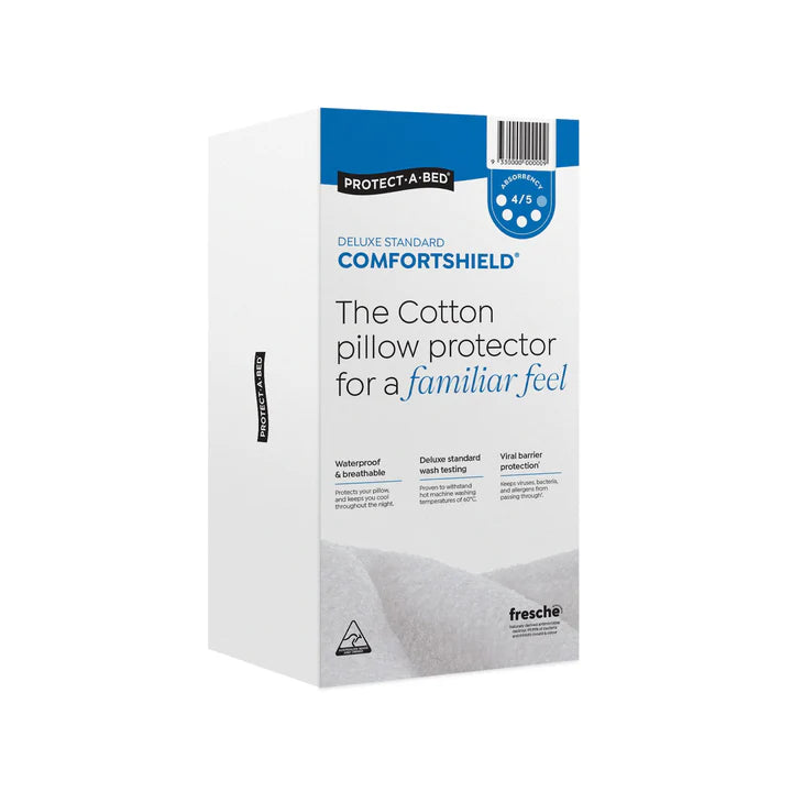 Protect a Bed Comfortshield Deluxe Cotton Terry Fitted Waterproof Pillow Protectors Standard