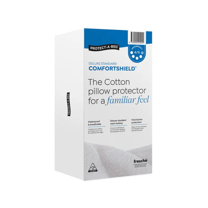 Protect a Bed Comfortshield Deluxe Cotton Terry Fitted Waterproof Pillow Protectors Standard