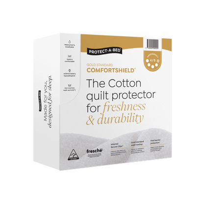 Protect-A-Bed Comfortshield gold cotton terry waterproof quilt protector - Absorption 1750 ml