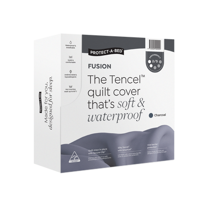 Protect-A-Bed Fusion charcoal waterproof Quilt cover - Absorption 1620 ml