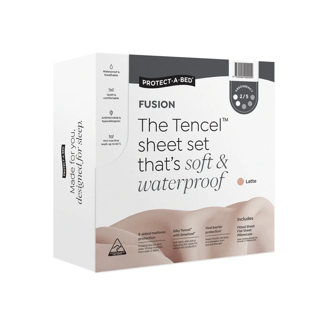 Protect a Bed Fusion Tencel Sheet Sets Latte