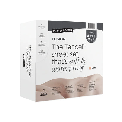 Protect a Bed Fusion Tencel Sheet Sets Latte
