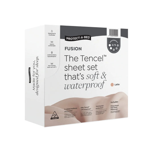 Protect a Bed Fusion Tencel Sheet Sets Latte