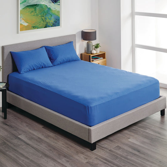 Protect-A-Bed Fusion Cobolt colour fitted waterproof sheet - Absorption 520 ml