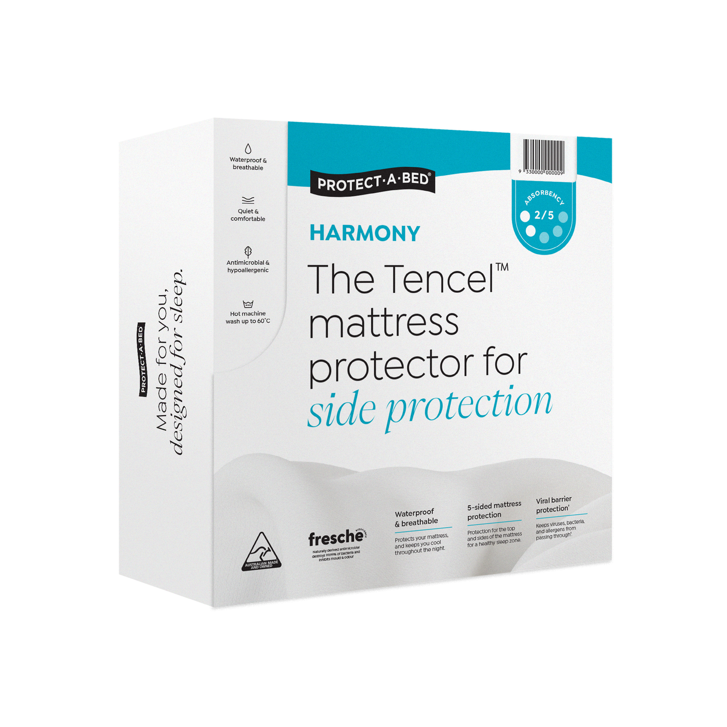 Protect-A-Bed Harmony 5 Sided Waterproof Mattress protector - Absorption 450 ml