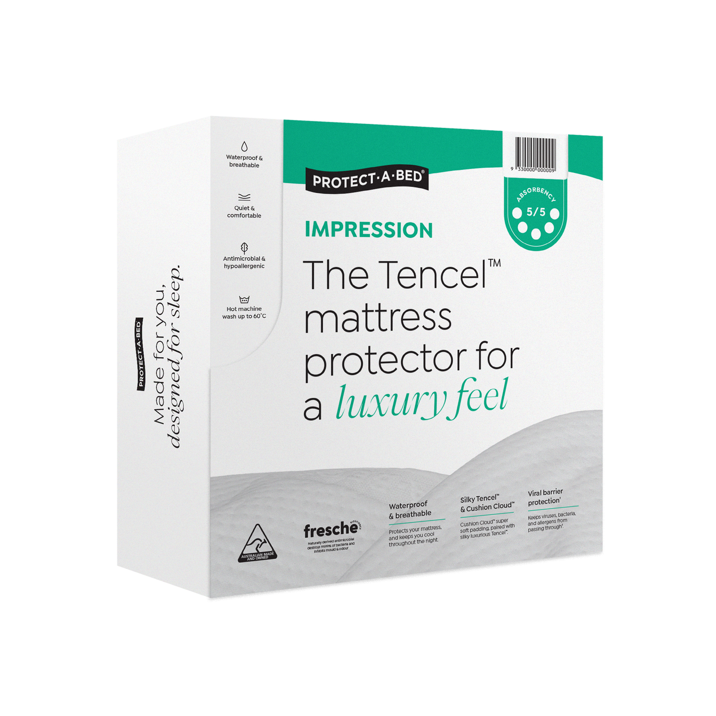Protect-A-Bed Impression TENCEL™ Jacquard Fitted Waterproof Sleep Protectors -Absorption 2700 ml