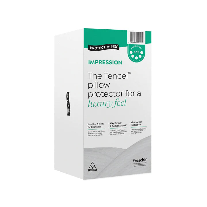 Protect a Bed Impression Tencel Jacquard Fitted Waterproof Pillow Protectors Standard