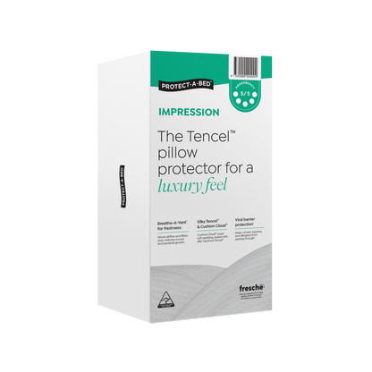 Protect-A-Bed Impression TENCEL™ Jacquard Fitted Waterproof Pillow Protectors - Absorption 560 ml
