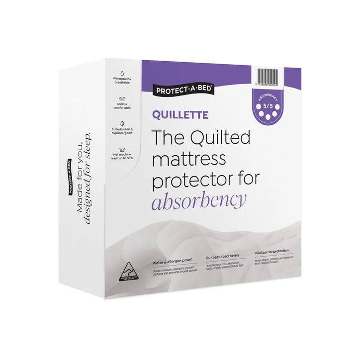 Protect a Bed Quillette Cotton Quilted Fitted Waterproof Mattress Protectors