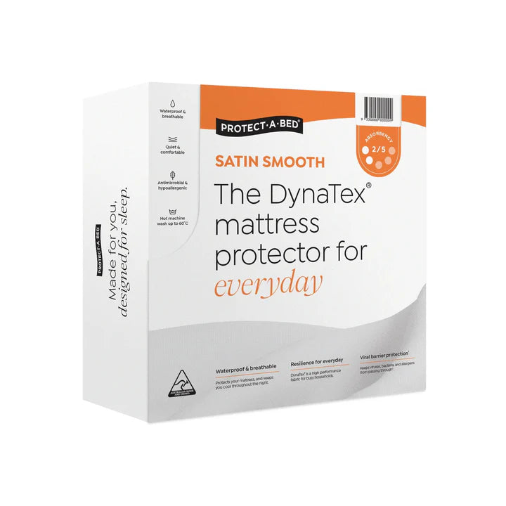 Protect a Bed Satin Smooth Dynatex Fitted Waterproof Mattress Protectors