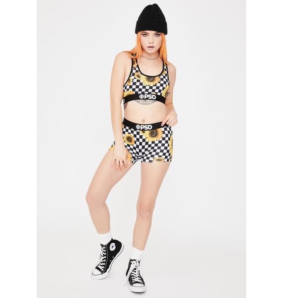 PSD Continence Underwear Sunflower Boy Short and Sports Bra XS