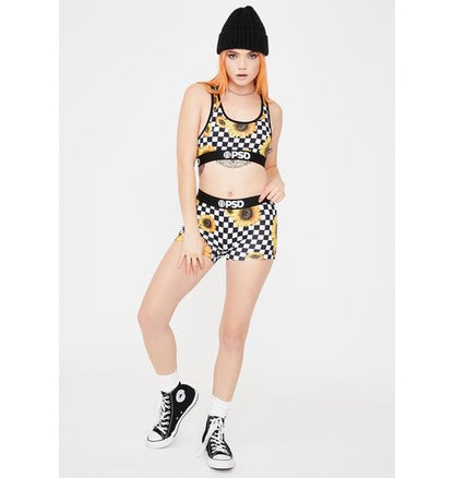 PSD Continence Underwear Sunflower Boy Short and Sports Bra XS
