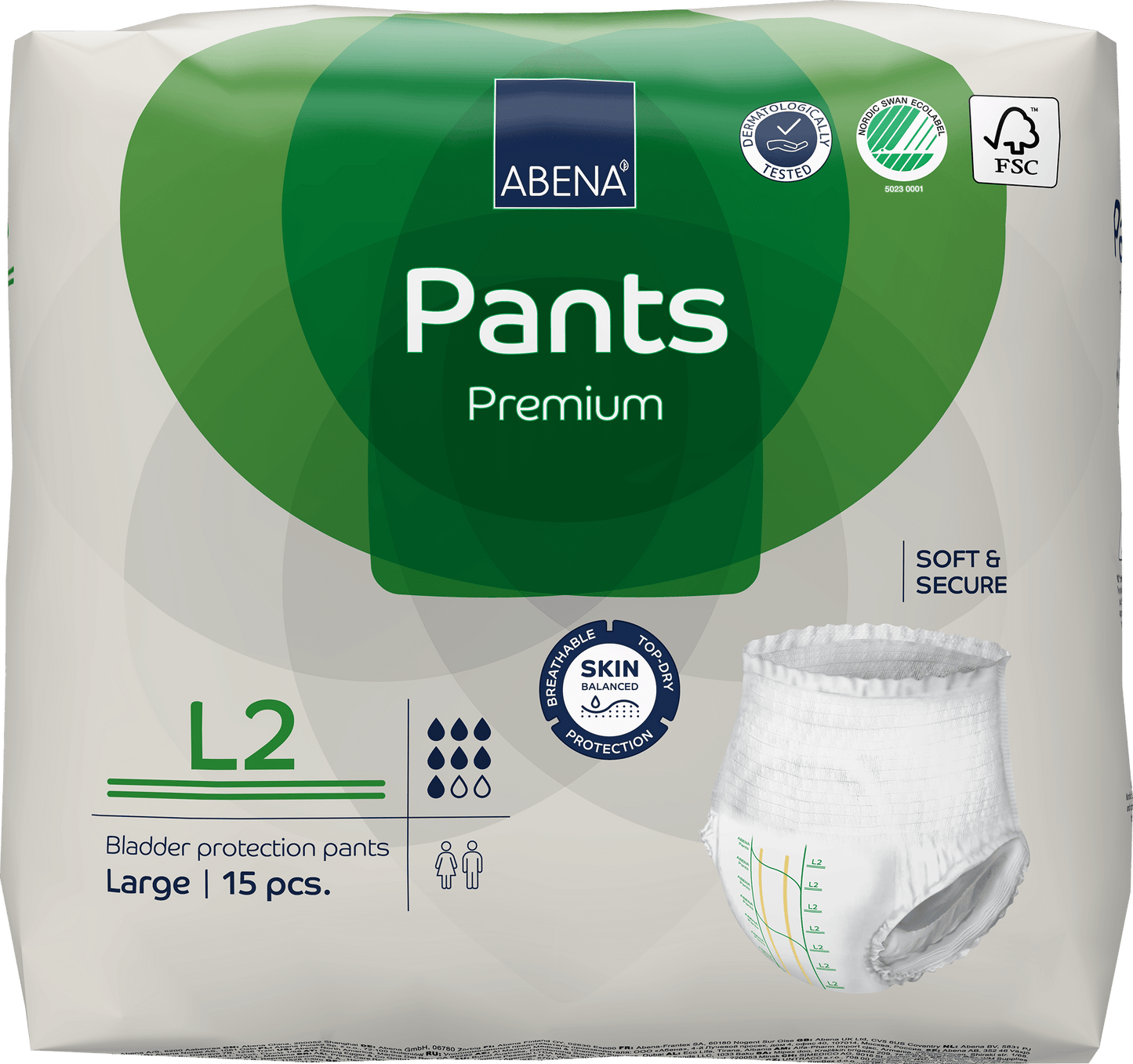 Abena Pants L0, L1, L2, L3 Green