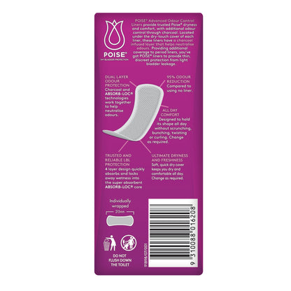 Poise Charcoal Extra Long Liners