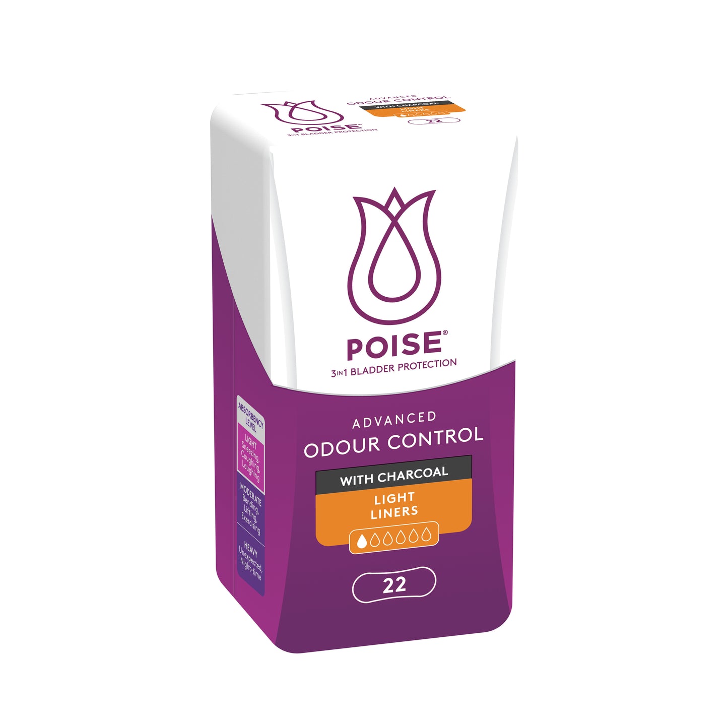 Poise Charcoal Light Liners