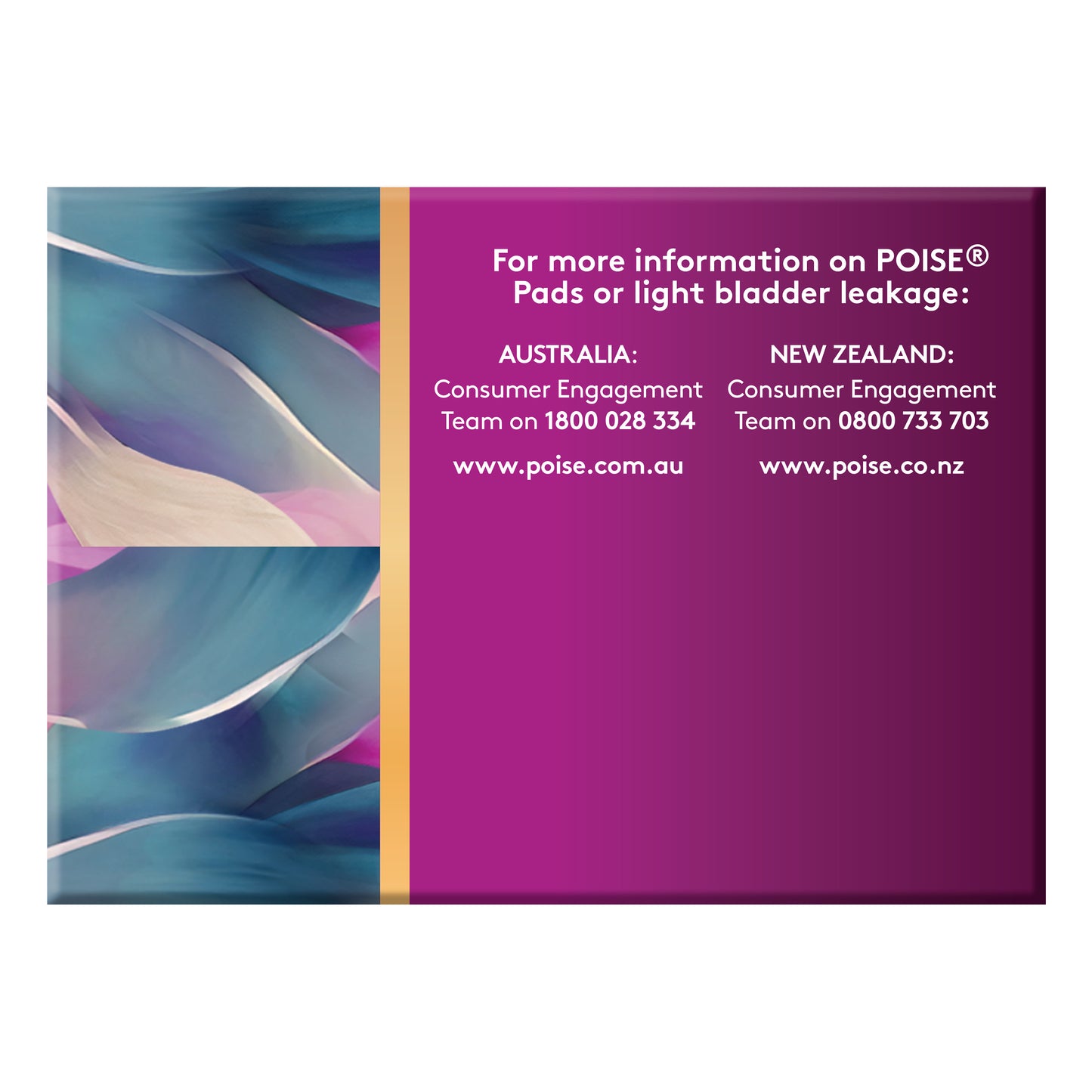 Poise Livefree Pads Regular Wings