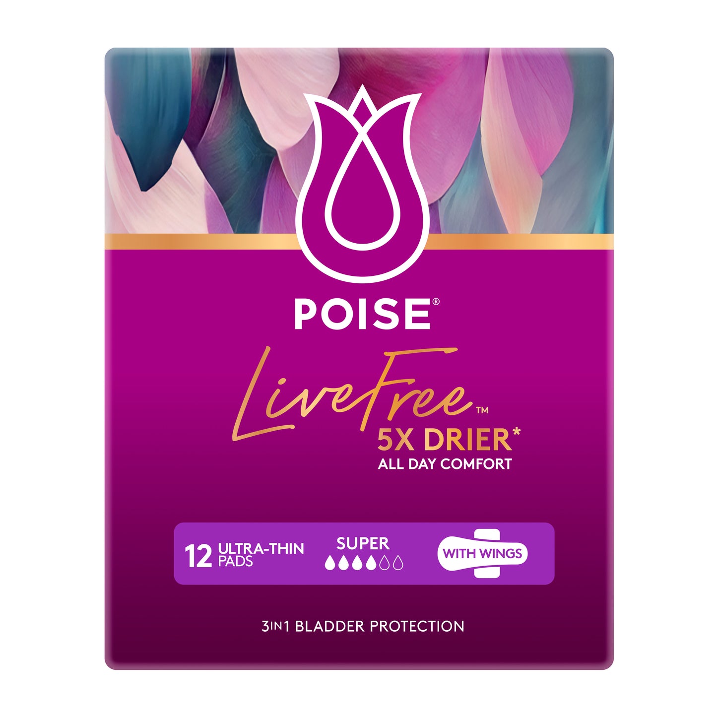 Poise Livefree Pads Super Wings