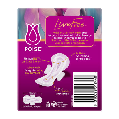 Poise Livefree Pads Super Wings