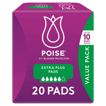Poise Extra Plus Pads (20 Pack)