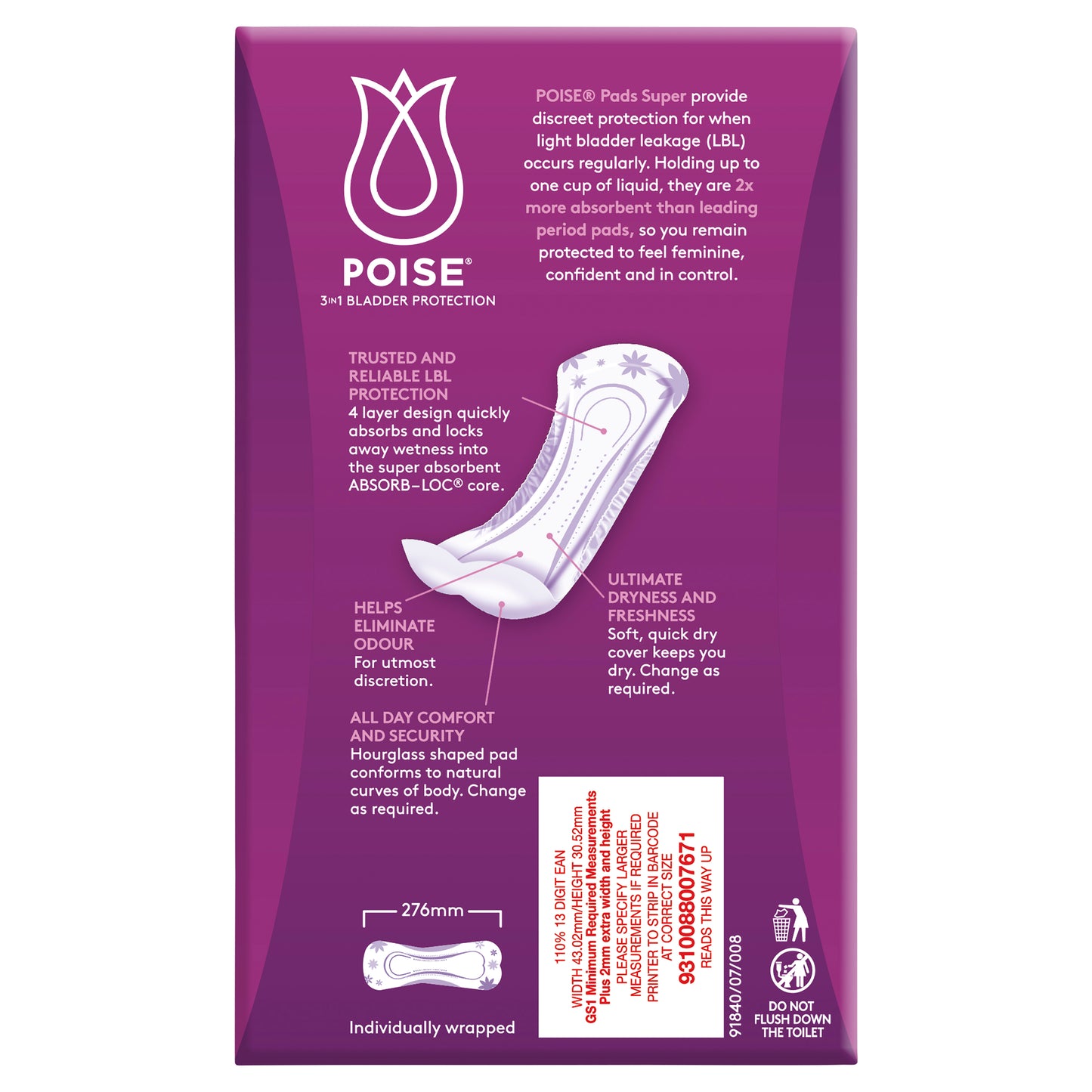 Poise Super Pads
