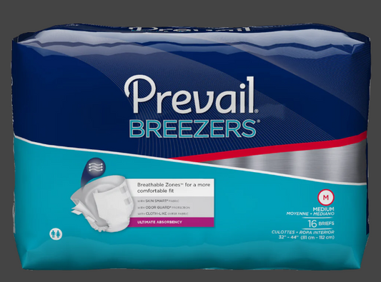 Prevail Breezers Medium Briefs 2155ml 81-112cm (Packet 16)