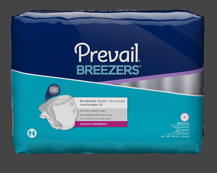 Prevail Breezers Regular Briefs 2180ml 102-125cm (Packet 20)