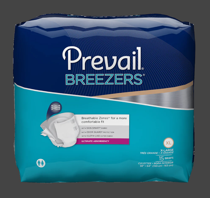 Prevail Breezers X Large Briefs 2340ml 150-162cm (Packet 14)