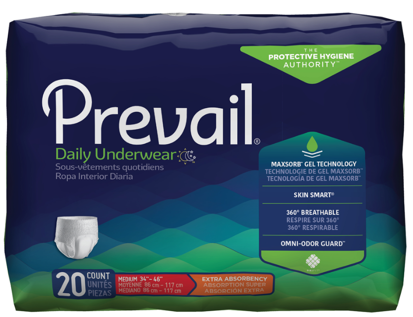 Prevail Protective Underwear Medium 1100ml 86-118cm (Packet 20)