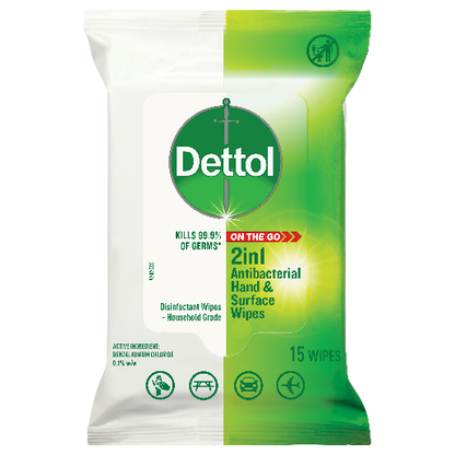 Dettol 2 in 1 Anti Bacterial Wipes