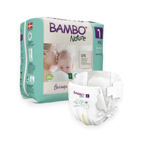 Nappy Bamboo Nature Size 1 (2-4kg)