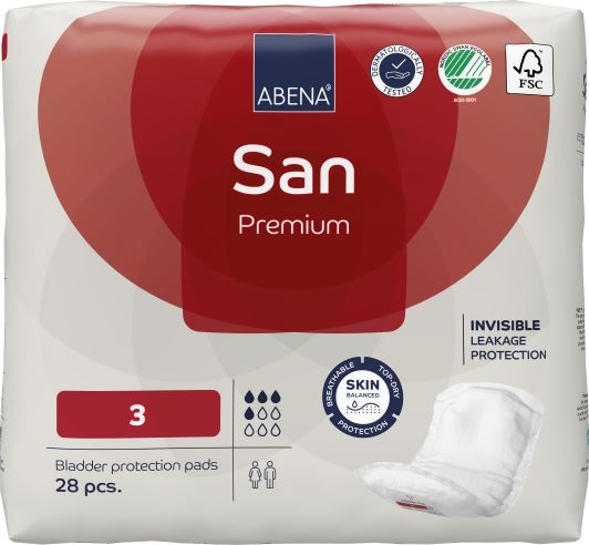 ABENA San 3 Premium Red 500Ml (Packet 28)(Sa9266-12)