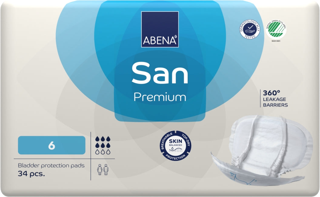 ABENA San 6 Prem Blue 1600Ml (Packet 34)(Sa9378)