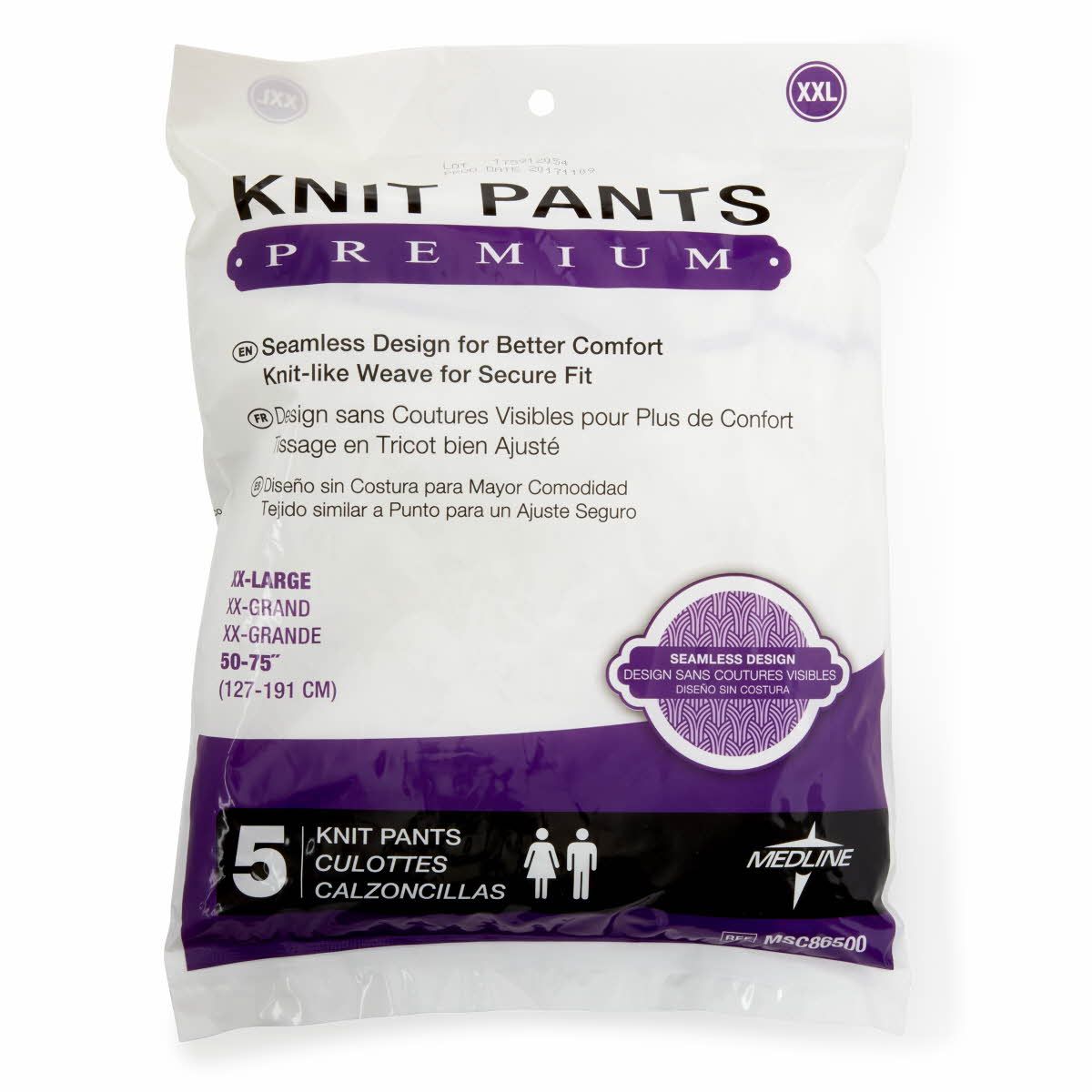 Medline Premium Knit Pants Seamless Soft Knit