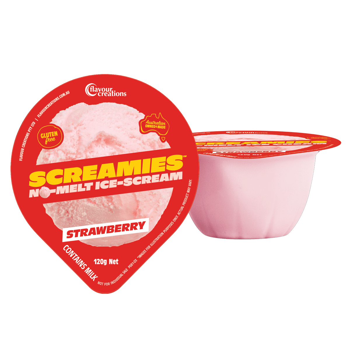 FC Screamies Strawberry Ice Cream 120gm (Carton 36)