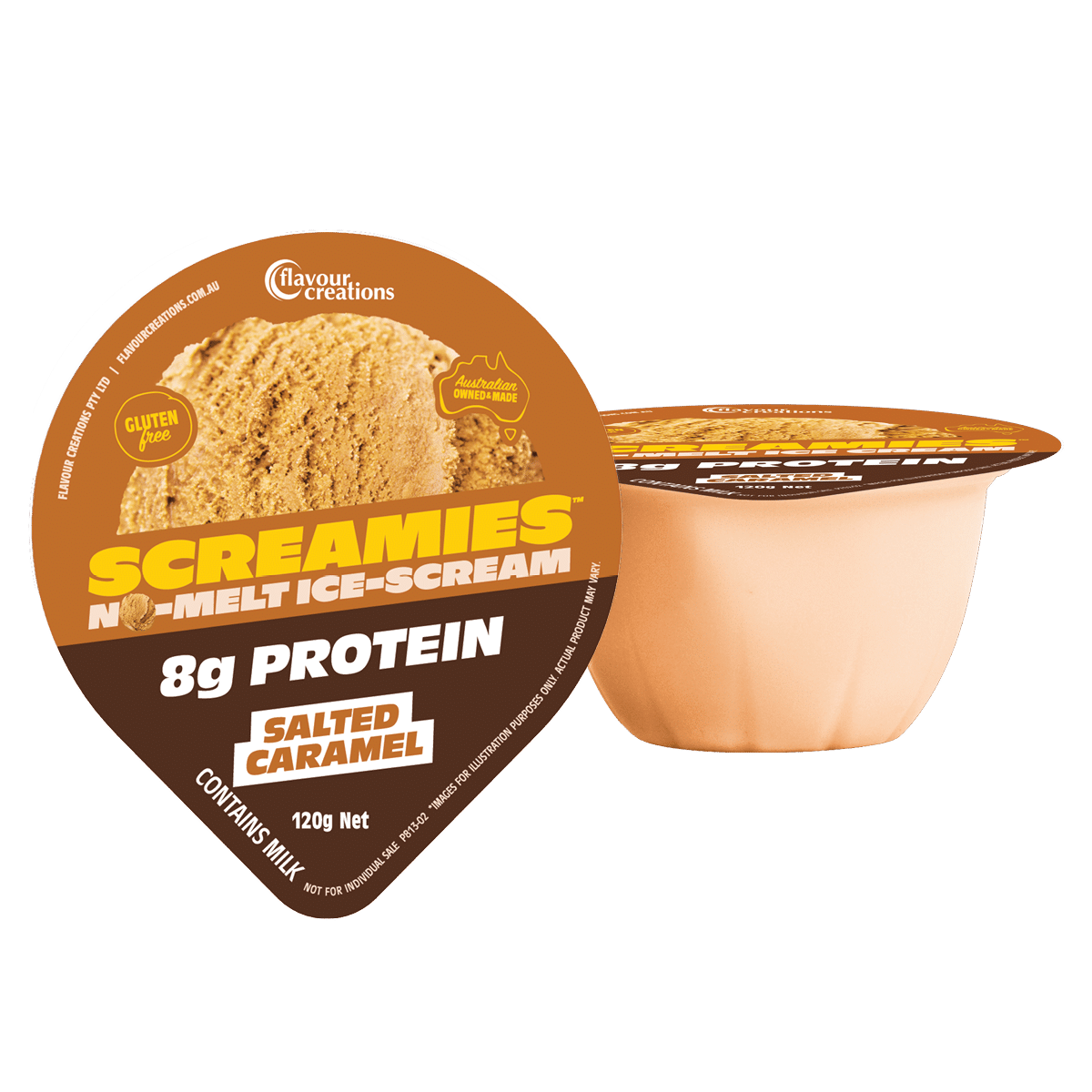 FC Screamies Protein Salted Caramel Ice Cream 120gm (Carton 36)
