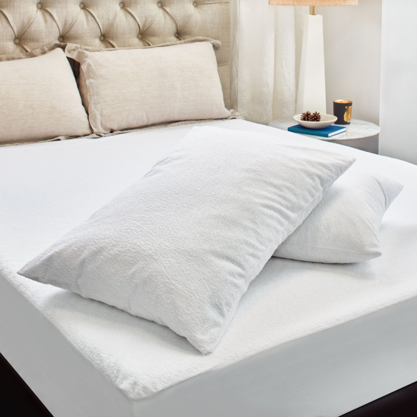 Protect-A-Bed Comfortshield Gold Cotton Terry Fitted Waterproof Pillow Protector - Absorption 200 ml