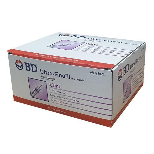 Syringe BD Insulin 0.3ml 31G (Box 100)