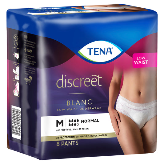 Tena Discreet Pants White Medium 75-100cm (Packet 8)