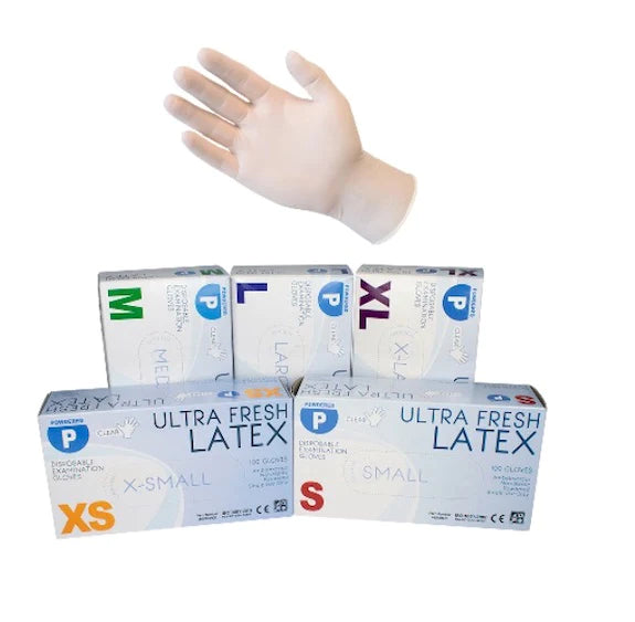 Ultra Fresh Latex Blue Powder Free Gloves (Box 100)