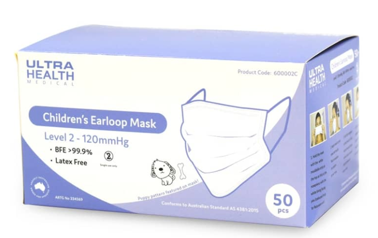 Ultra Surgical Mask Child Ear Loops (Box 50)