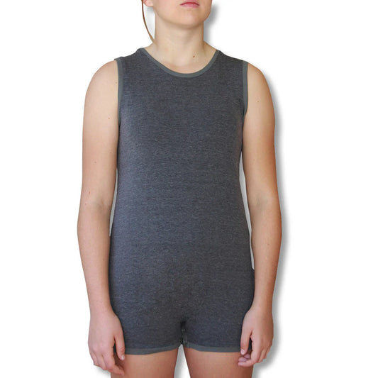 Grey Sleeveless Bodysuit  |  Wonsie