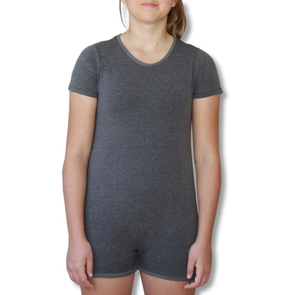 Grey Short Sleeve Bodysuit  |  Wonsie